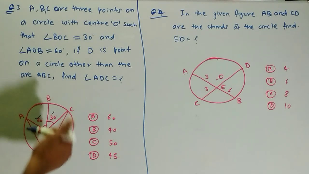 Circle theorem based question for academic and competitive