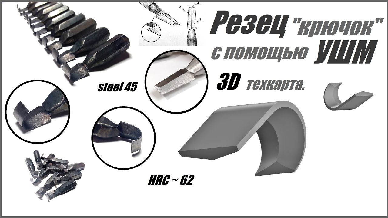 Технология изготовления крючка с помощью УШМ.