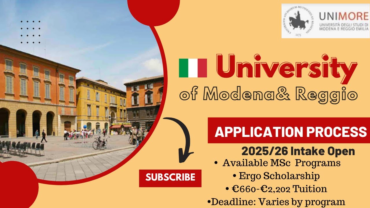 UNIVERSITY OF MODENA AND REGGIO EMILIA 2025 APPLICATION PROCESS|SCHOLARSHIPS| STUDY IN ITALY 2025