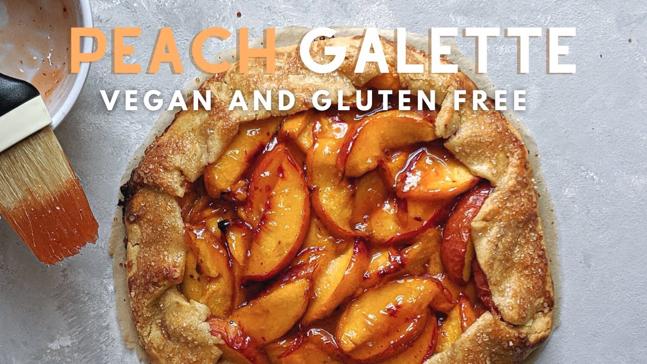 Easy Vegan Peach Galette Recipe🍑 Gluten free