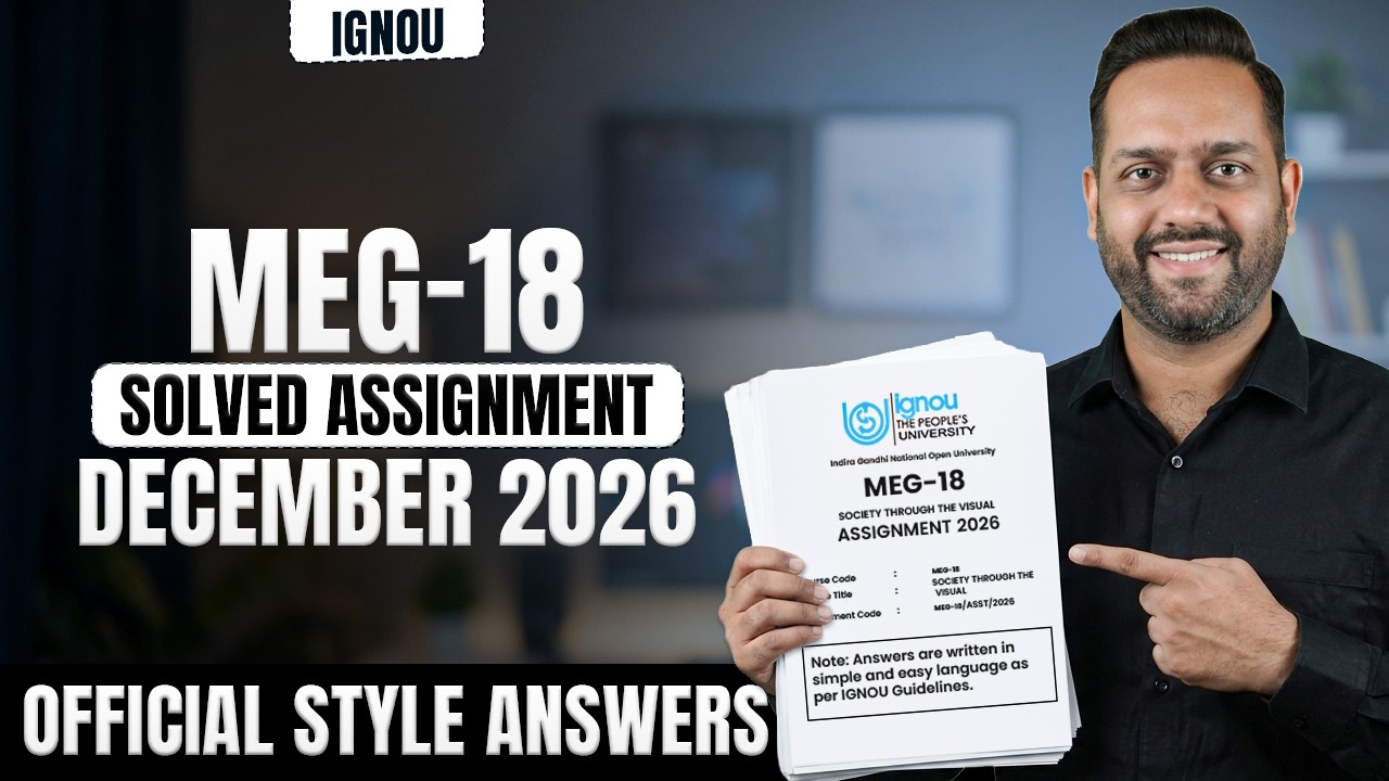 IGNOU MEG 18 Solved Assignment 2026 | IGNOU American Poetry MEG 18 Solved Assignment