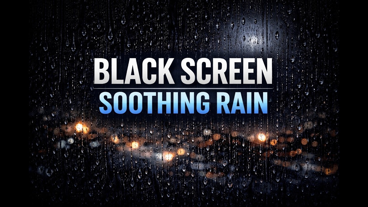 Rain Sounds for Sleeping 9 Hours 🌧️ | Black Screen Rain (No Thunder) Deep Sleep