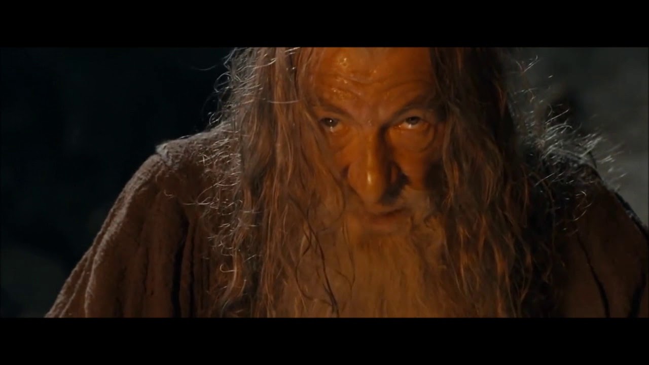 Bezimienny Gandalf zatrzymuje Balroga ożywieńca.