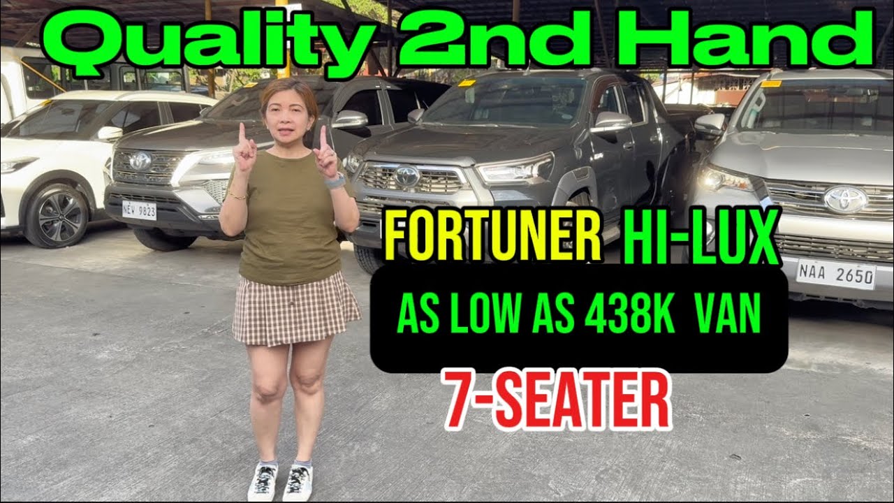 Quality 2nd Hand as low as 438K Van | Fortuner | Hilux | 7-Seater #repocars #repossessedcars 