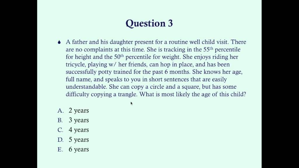 Growth and Development Review Questions (Part 1) - CRASH! Medical Review Series