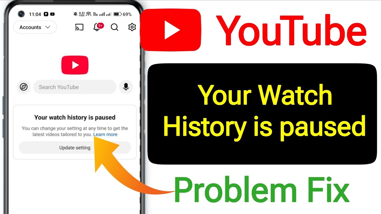 YouTube Your watch history is paused problem || Fix Your watch history is paused problem on YouTube