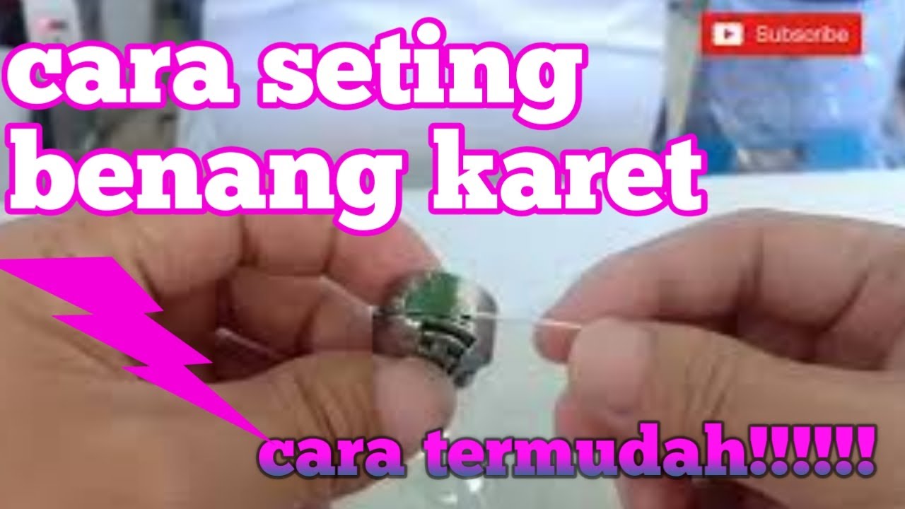 Cara seting mesin untuk menjahit kerutan pakai benang karet.
