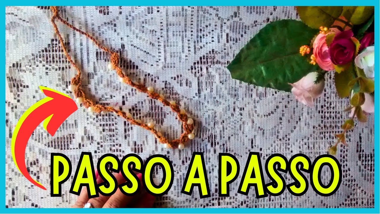 Colar em Crochê com Pérolas para 2023
