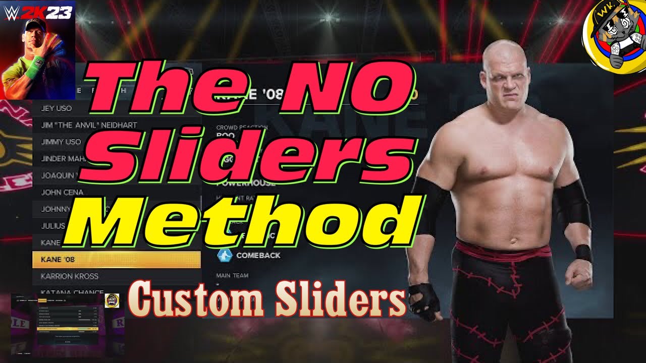WWE 2K23 Custom Sliders.The NO Sliders Method! (player vs. AI) (AI vs. AI)