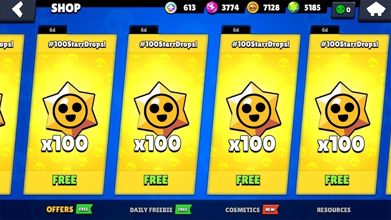 FREE 100 LEGENDARY NEW STARR DROP IS HERE!!🔥😁 FREE GIFTS!!😘 BRAWL STARS NEW UPDATE!!😱