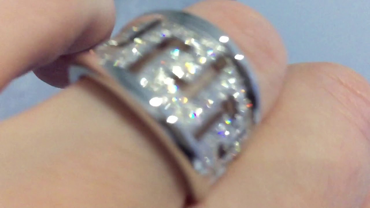 Genuine Gianni Versace Diamond White Gold Ring #011 Men&rsquo;s/Women&rsquo;s/Unisex