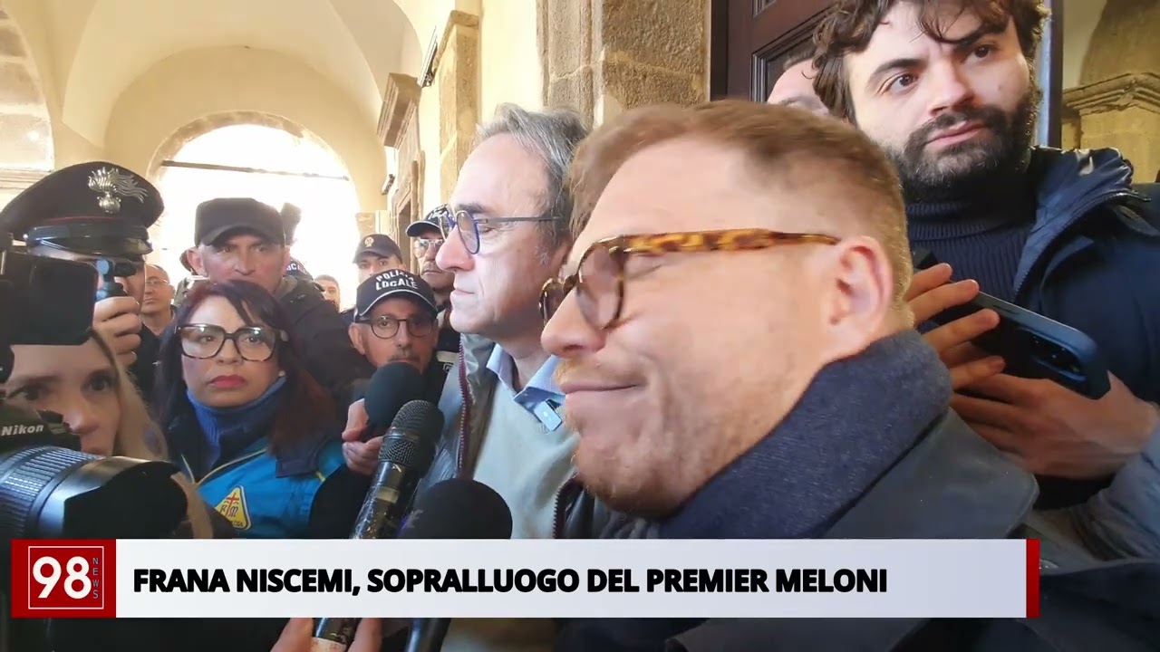 FRANA NISCEMI, SOPRALLUOGO DEL PREMIER MELONI
