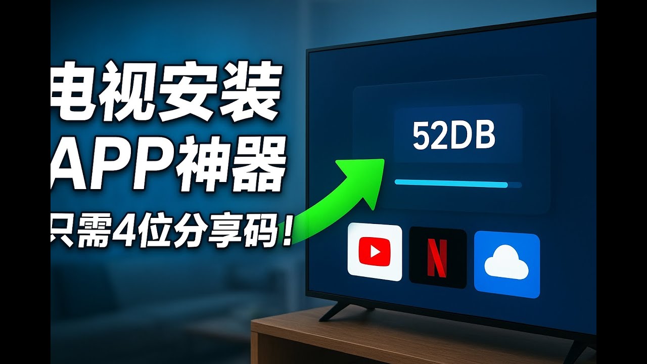 电视安装APP终极神器！只需4位分享码，彻底告别U盘和浏览器安装的烦恼！