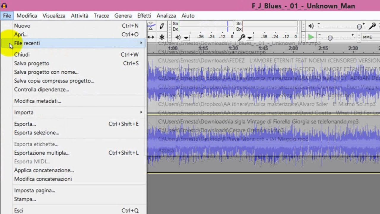 Come togliere la voce da una canzone con Audacity o Audition.