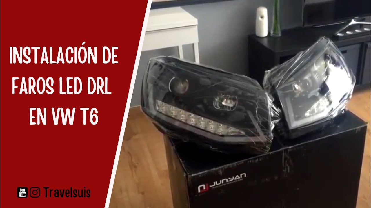 Instalación de faros DRL LED en Volkswagen Multivan T6