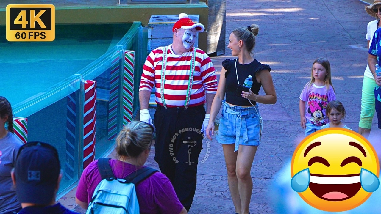 Tom o mímico fazendo um show divertido e engraçado de natal 🎄😂🤣 #tomthemime #seaworldmime