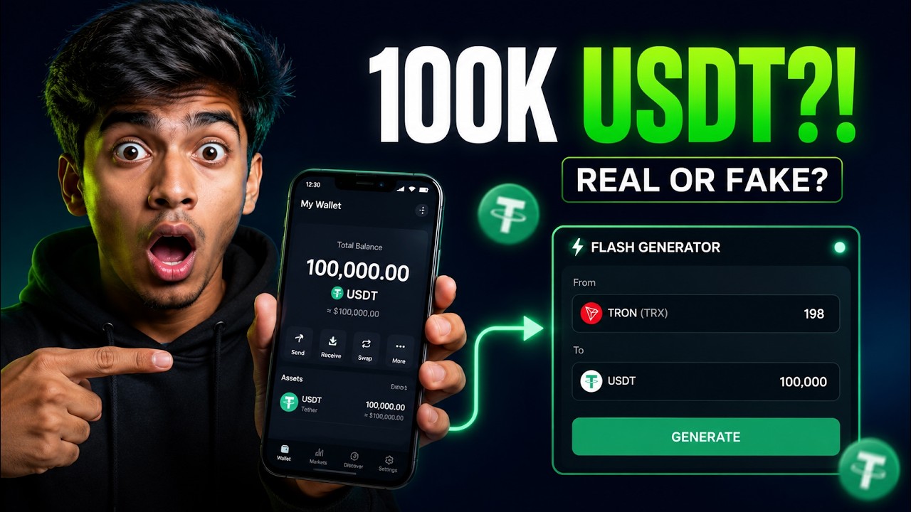 1 Lakh Flash USDT Generator Live Test | Shocking Results!