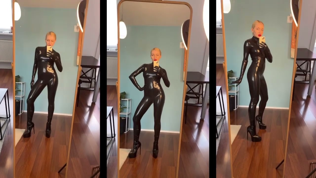 Hypnotic latex catsuit #latex #latexcatsuit #blacklatex
