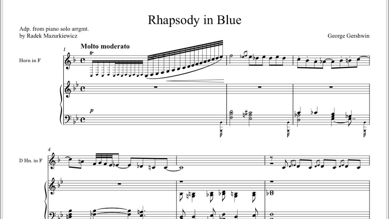 Rhapsody in Blue (Arr. Horn and Piano)