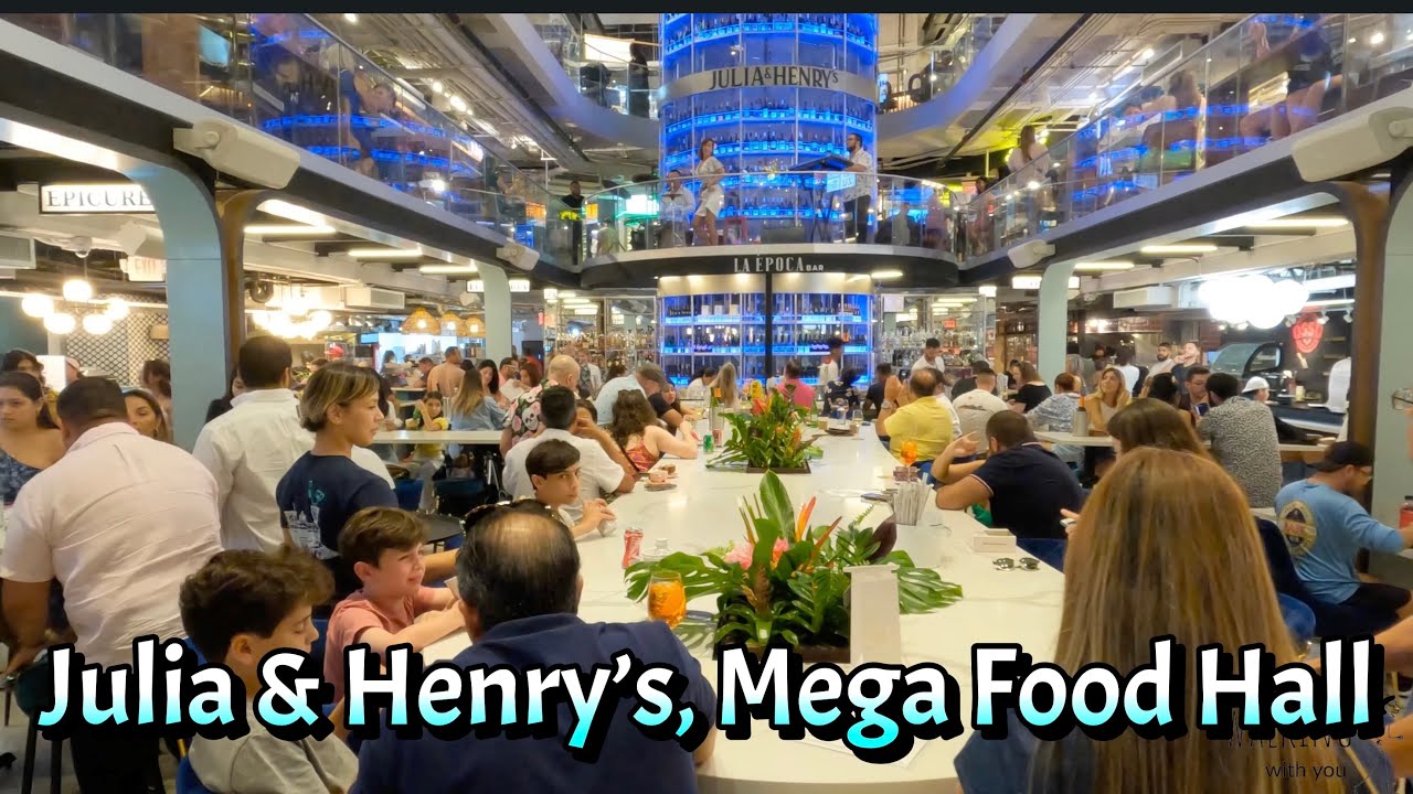 Julia & Henry’s - Downtown Miami. Walking Tour. July 2023 (4K 60 fps)