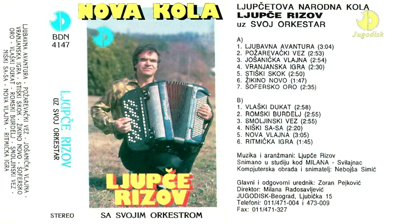 Ljupce Rizov - Nova vlajna [Official Audio 1993]