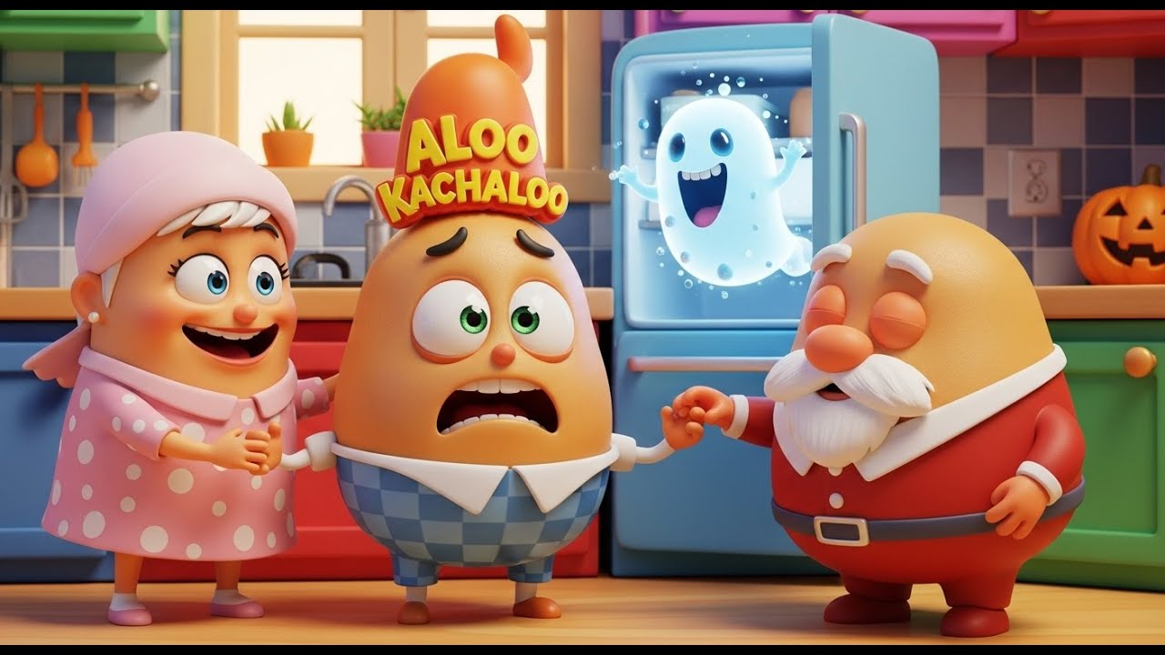 Aloo Kachaloo Bhoot Rhyme | Funny Kids Cartoon Nursery Rhyme | Viral Hindi Song