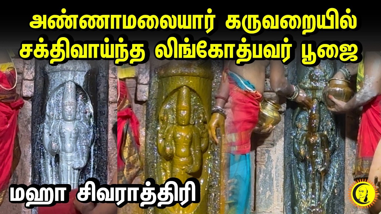 அண்ணாமலையார் கருவறையில் சக்திவாய்ந்த லிங்கோத்பவர் பூஜை | Lingothbavar abishegam
