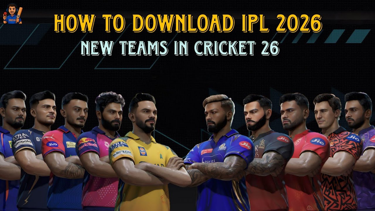 How To Download IPL 2026 Teams & Squads in Cricket 26 - SR Gamer