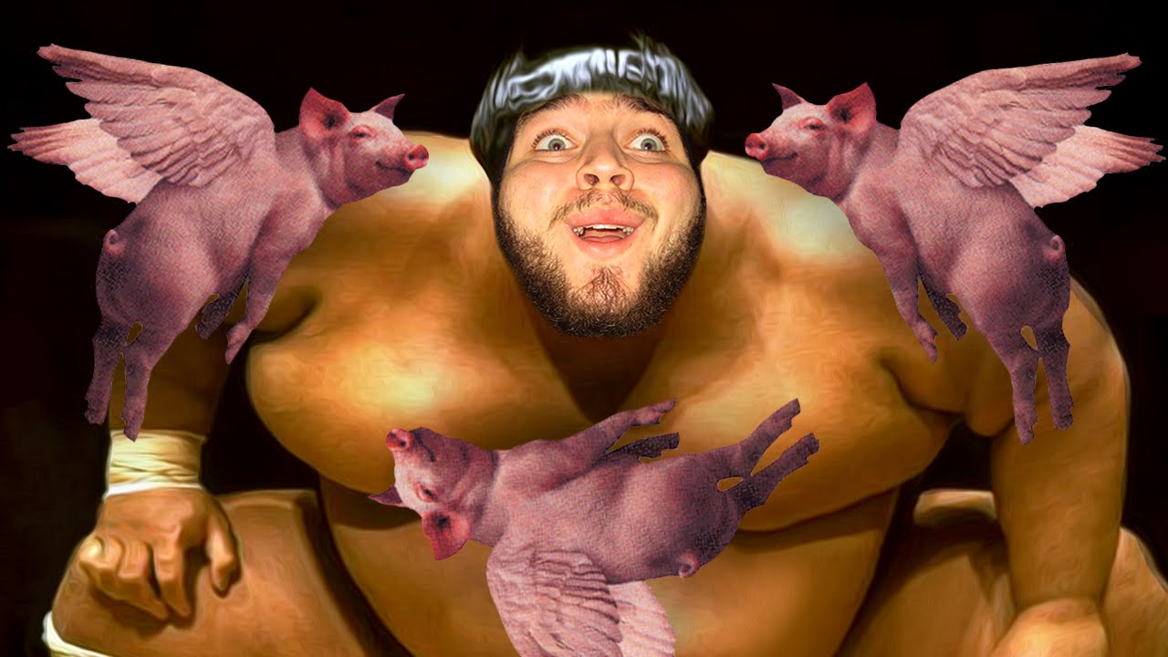 LUTADORES DE SUMO COM PORCOS VOADORES