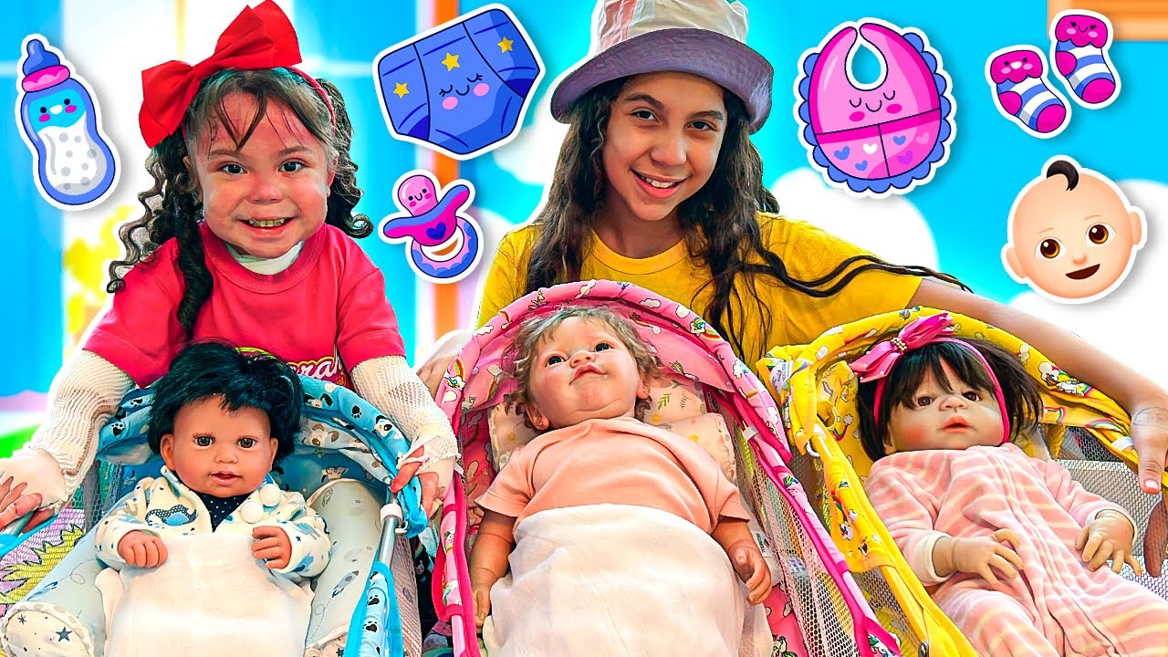 SARAH E ELOAH brinca de ADOTEI UM BEBÊ REBORN