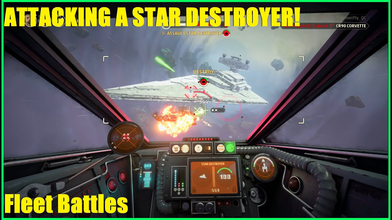 Star Wars: Squadrons - Trying to destroy a Star Destroyer! Finally trying Fleet Battles! Many ships