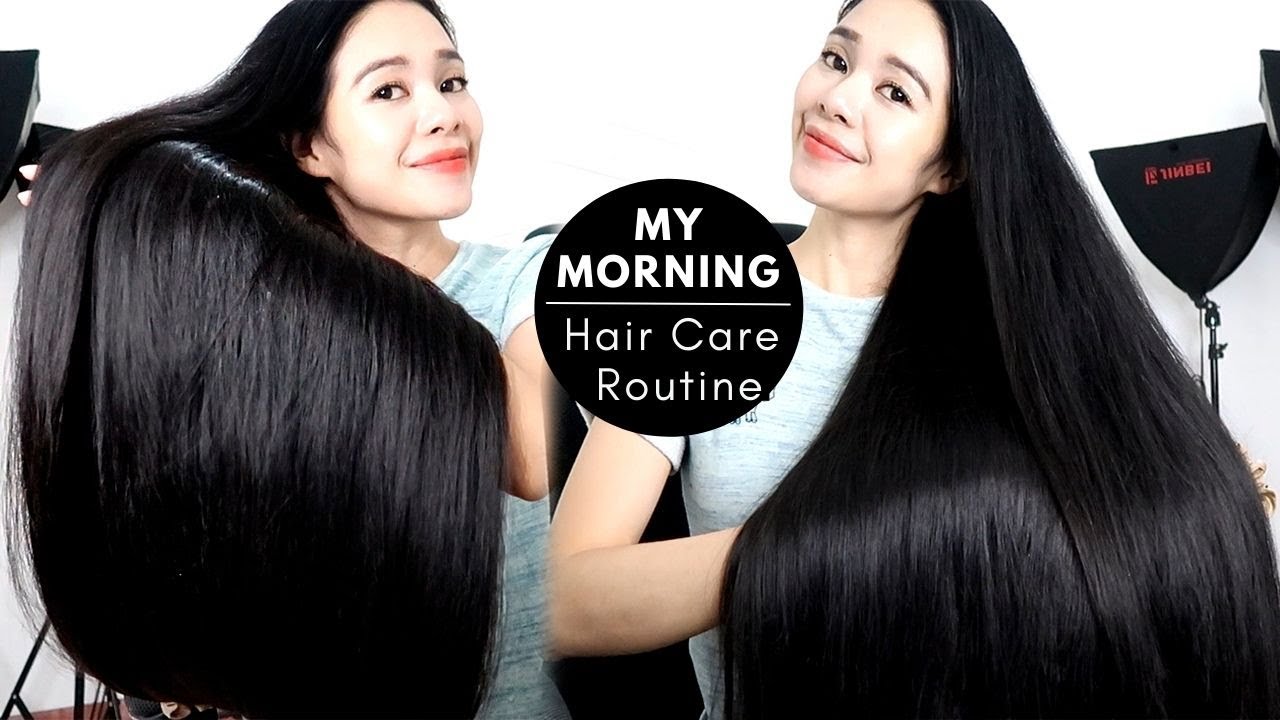 My Morning Hair Care Routine! Hair Brushes, Supplements & Detangling Long Hair