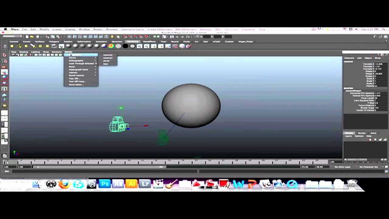 Basic Cameras - Maya 2012 Begginer Tutorial