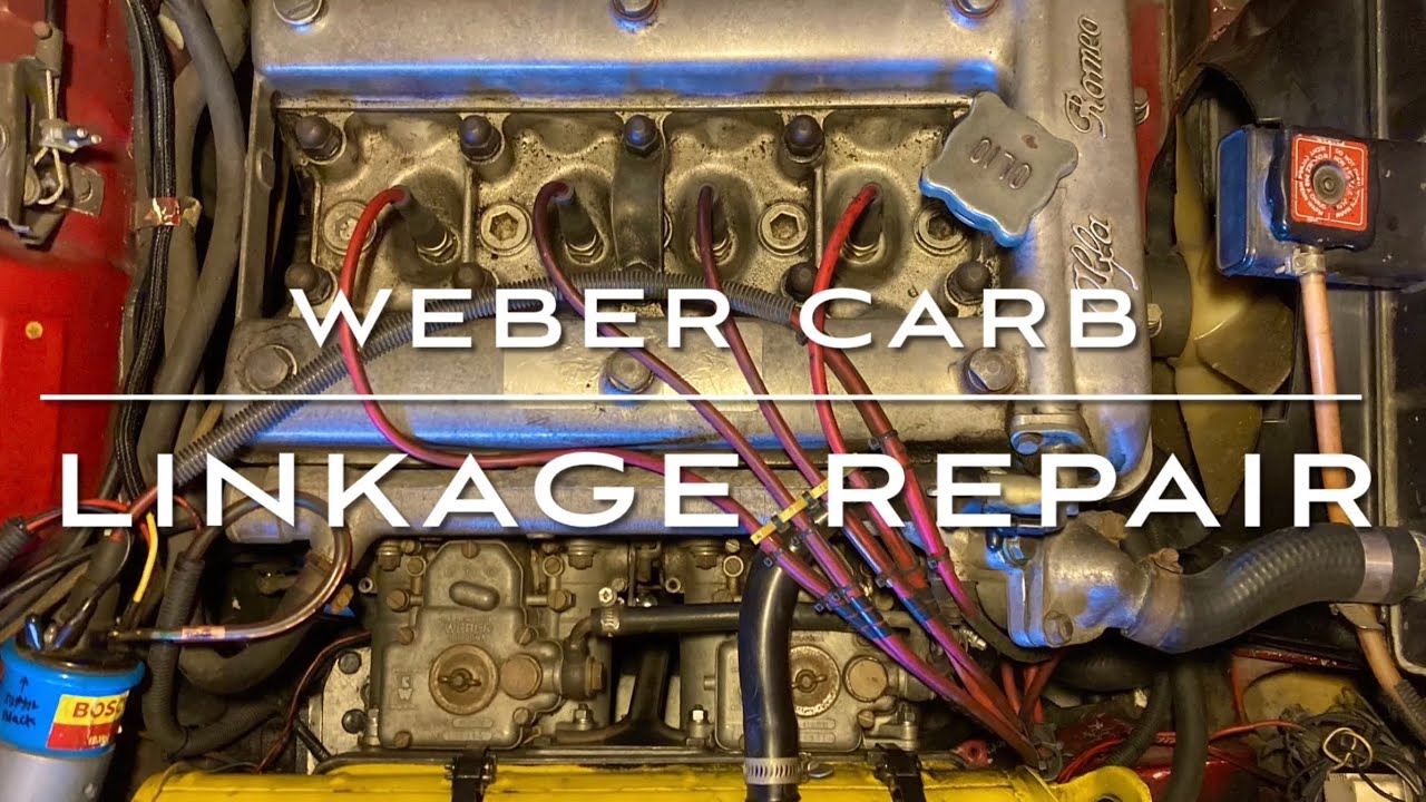 [DIY] ウェーバーキャブの壊れたリンクを緊急修理！WEBER CARBURETORS LINKAGE REPAIR l Alfa Romeo 1750GTV