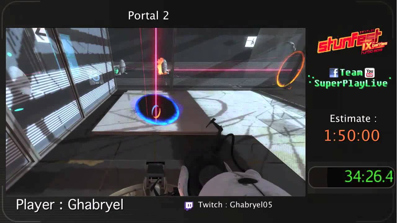 Portal 2 (SPEEDRUN 1'41'22) -Player : Ghabryel- [STUNFEST 2013] Commenté par BOB LENNON & SEPHYROSS
