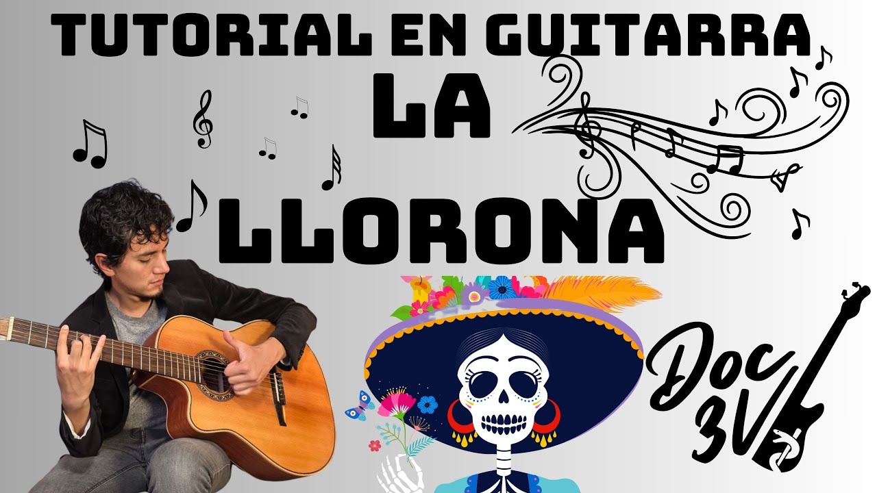 La llorona | Tutorial de Guitarra 🎸 Acordes + Ritmo (Doc 3V)