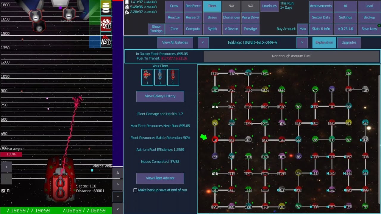 Unnamed Space Idle. Fleet Galaxy 5: z89. (Part 2) (Laset Hazard, B11A, B11B. FFR 50%)