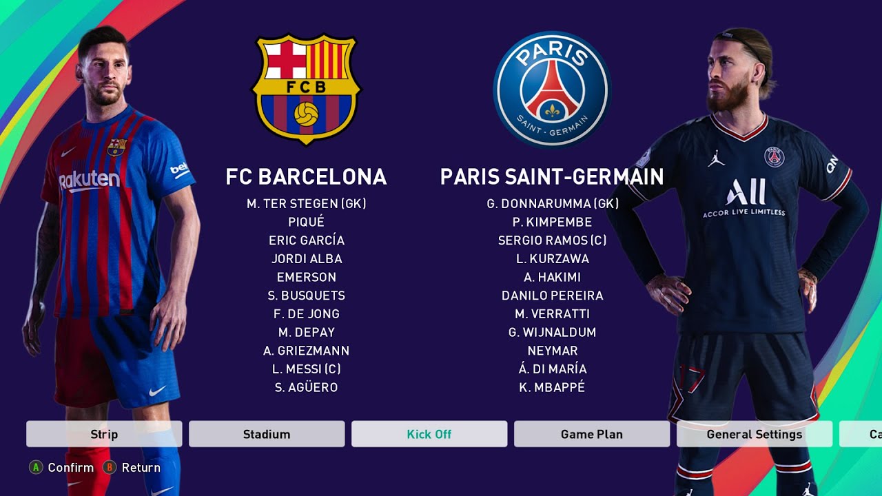 PES 2021 | BARCELONA VS PSG FHD GAMEPLAY 2021