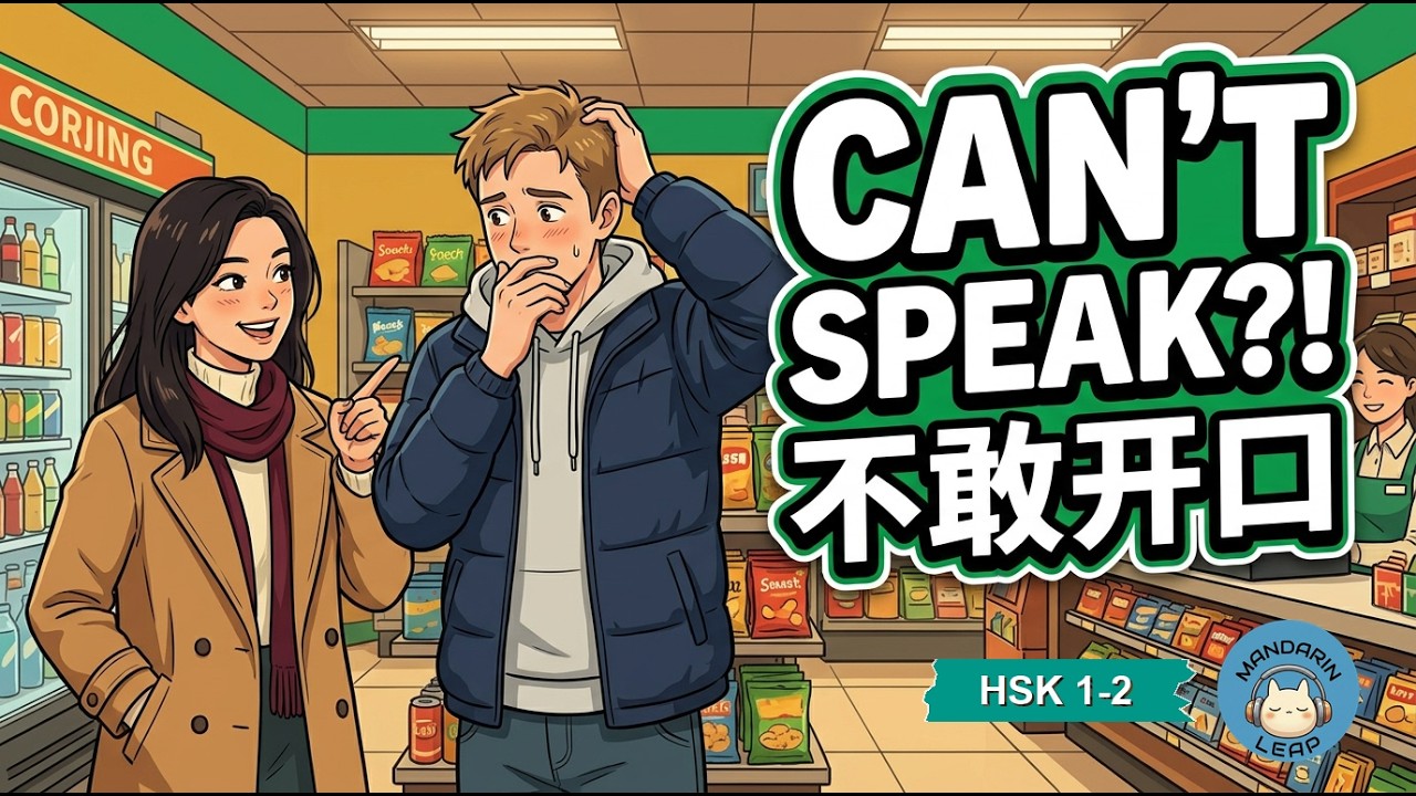 Afraid to Speak Chinese? Way to improve | Easy Chinese Conversation Podcast | HSK 1-2