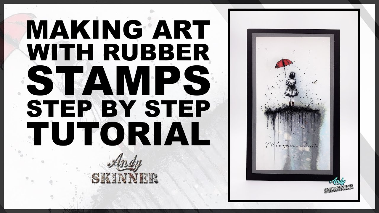 Art With Stamps using the drip technique with Andy Skinner