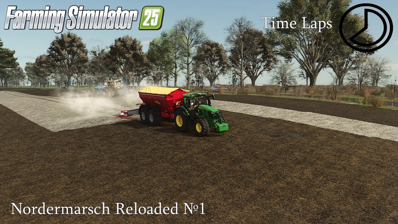 Посев овса, сои и кукурузы на John Deere 6R и JSB 4220  в Farming Simulator 25( Time Laps) №1
