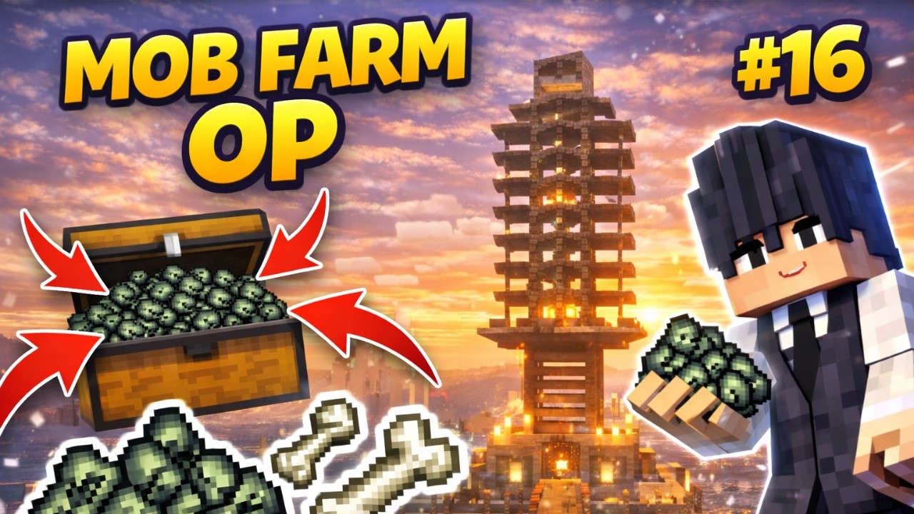 Ep. 16: FERMĂ de MOBI SUPER OP! 💣 Gunpowder și Dropuri Infinite – Minecraft Hardcore 1.21.11