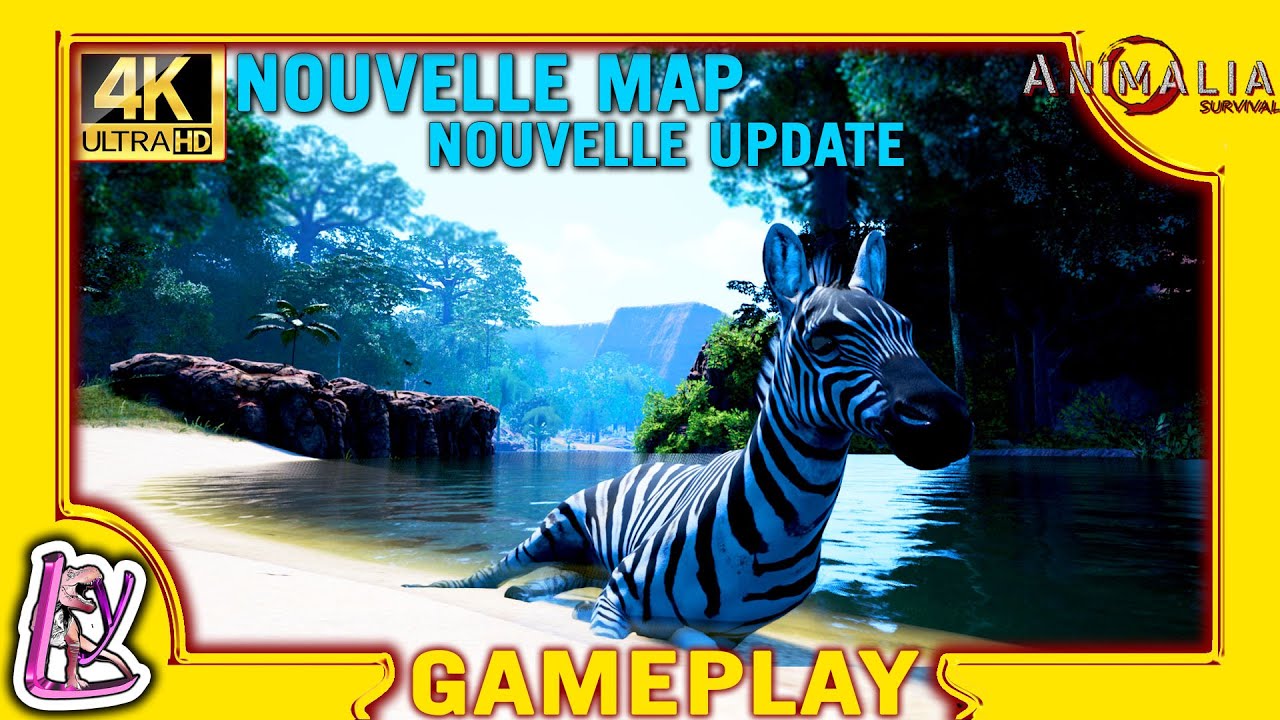 NOUVELLE MAP & ZÈBRE JOUABLE | UPDATE 105.3 ANIMALIA SURVIVAL 4K60 | Test  FR