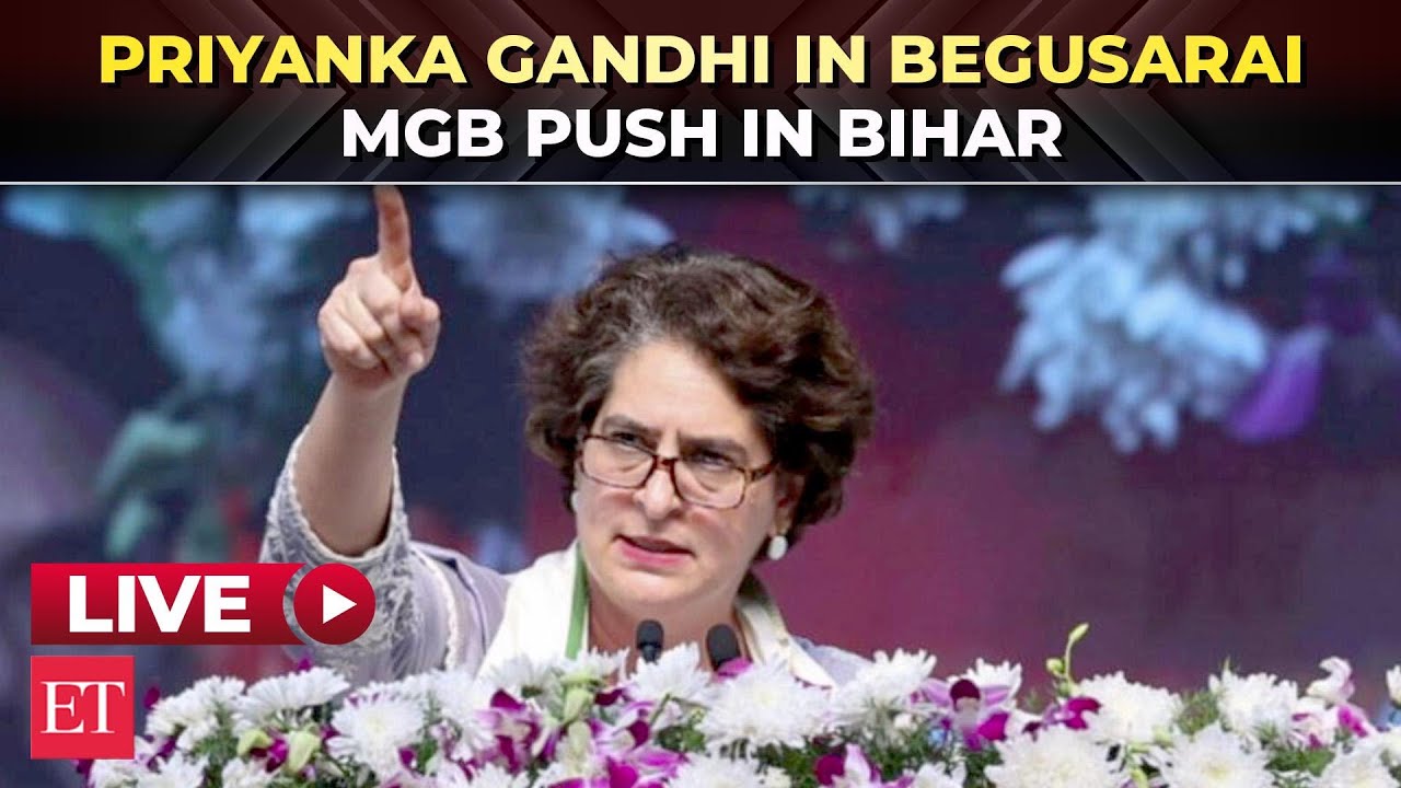 Begusarai rally: Priyanka Gandhi pushes MGB vision for Bihar 2025