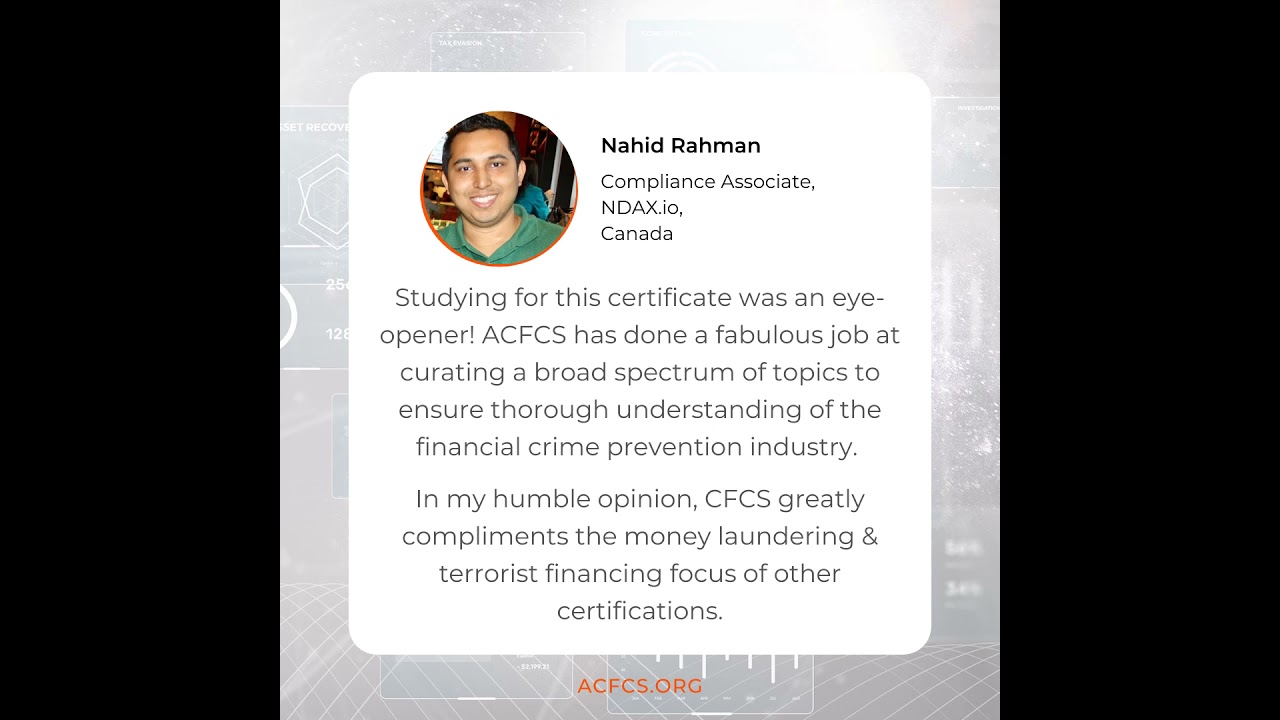 CFCS Certification Testimonial