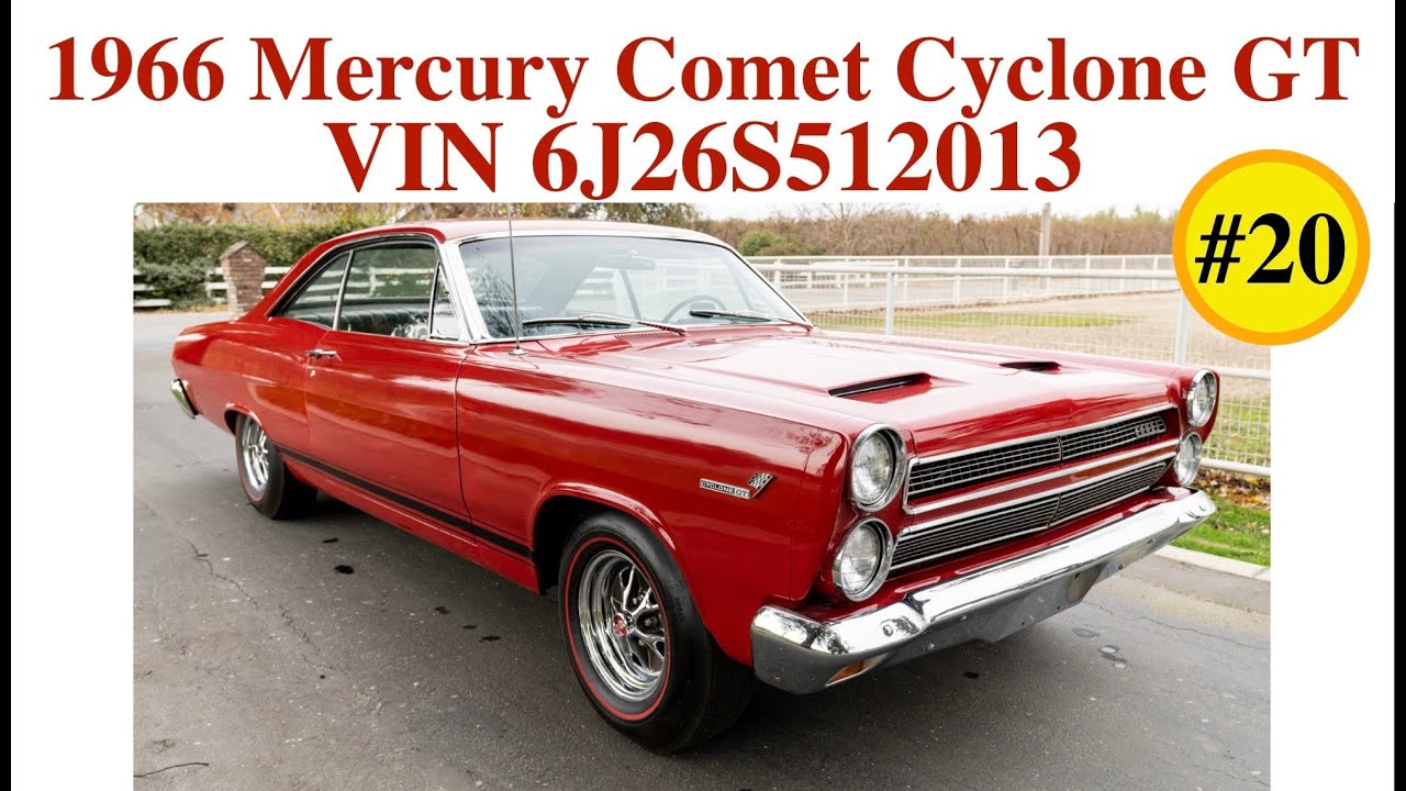 #20 — 1966 Mercury Comet Cyclone GT 2-Door Hardtop, VIN 6J26S512013