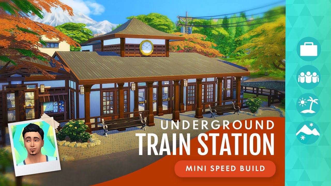 An Underground TRAIN STATION! Sims 4 Speed Build (No CC or Mods)