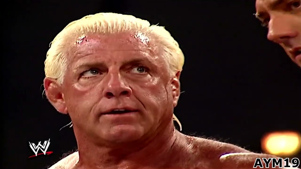 Chris Benoit & Edge vs Batista & Ric Flair 4/26/2004 Highlights