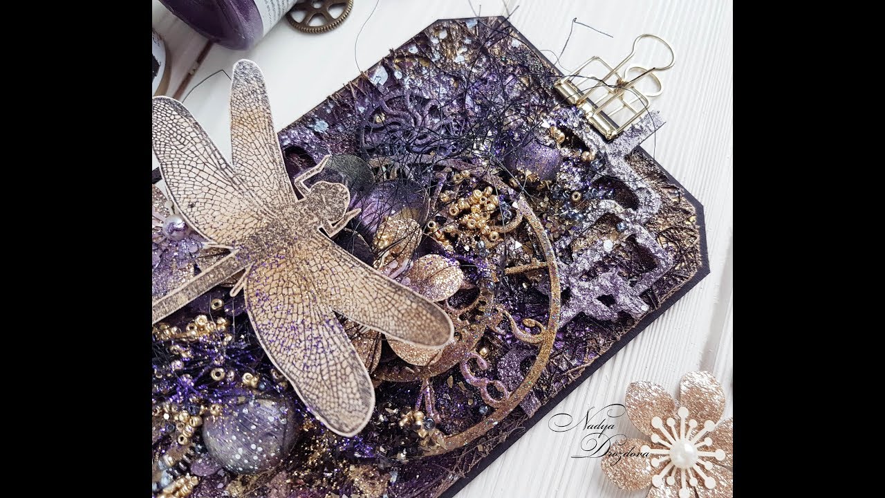 Step-by-step Tutorial Mixed media Tag