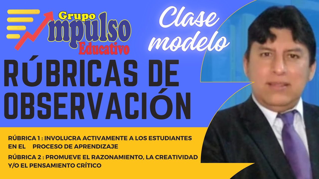 SESION 1: RÚBRICAS DE OBSERVACIÓN 1 Y 2